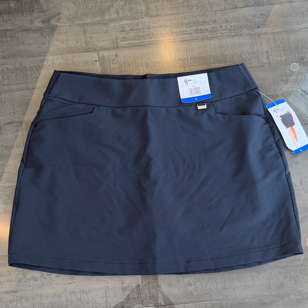 Greg Norman Golf Black Athletic Skirt. Shorts lining. Womens Size L. NWT